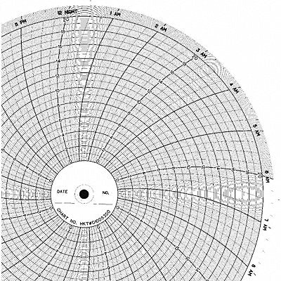 GRAPHIC CONTROLS CLHHKTW0100S300 M6781 Circular Paper Chart 24 hr 100 pkg