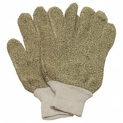 CONDOR 5MPK4 Heat Resistant Gloves L Brown/Yellow PR