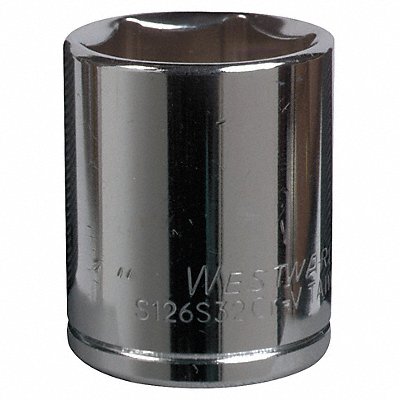 WESTWARD 5MV44 Socket Steel Chrome 11/16 in