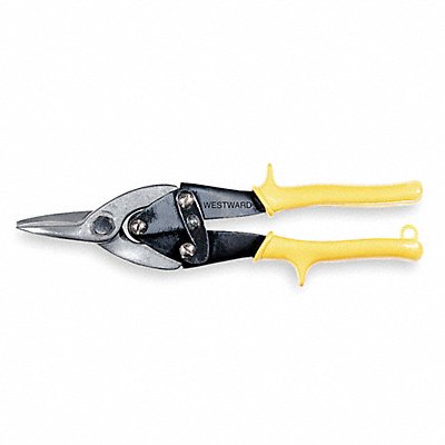 WESTWARD 5MX59 Aviation Snip 9 3/4 In Straight Yellow