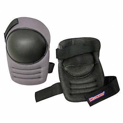 WESTWARD 5MZH5 Knee Pad UNIV Hook & Loop Black/Grey PR