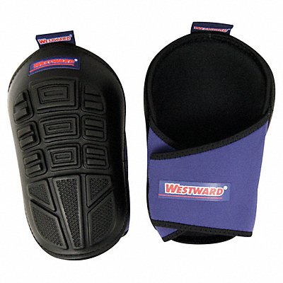 WESTWARD 5MZH8 Knee Pad UNIV Hook & Loop Black/Blue PR