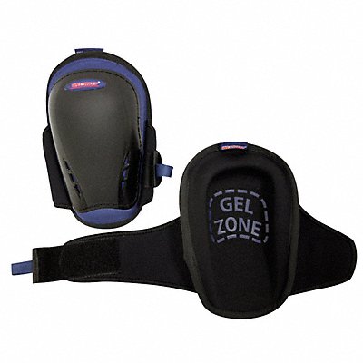 WESTWARD 5MZH9 Knee Pad UNIV Hook & Loop Black/Blue PR