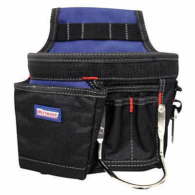 WESTWARD 5MZL7 Black Tool Pouch Polyester