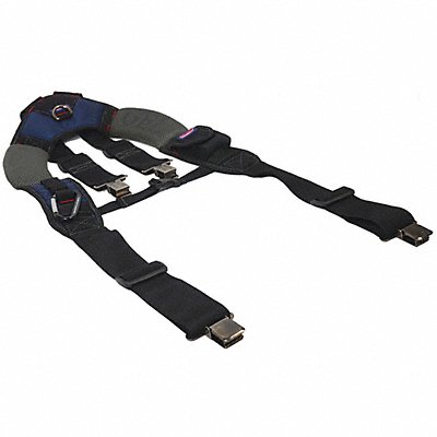 WESTWARD 5MZP3 Blk/Blu/Gry Tool Blt Suspndrs Polyester