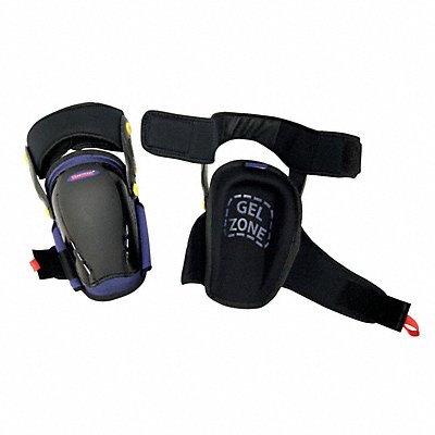WESTWARD 5MZP8 Knee Pad UNIV Hook & Loop Black/Blue PR