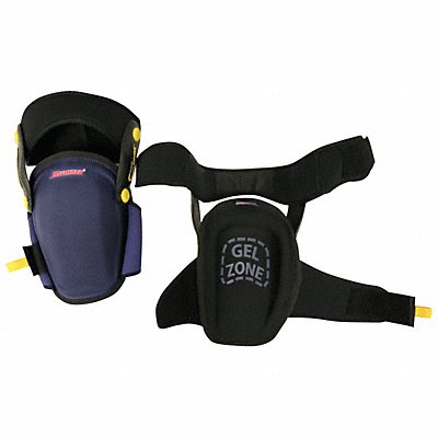 WESTWARD 5MZP9 Knee Pad UNIV Hook & Loop Black/Blue PR