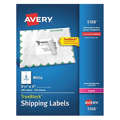 AVERY 7278205168 Laser Label 3-1/2 H 5 W PK100