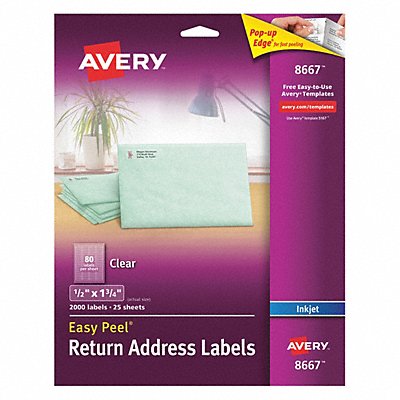 AVERY 727828667 Inkjet Label 1/2 H 1-3/4 W PK25