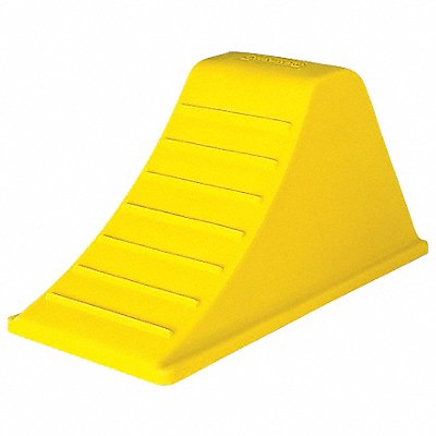CHECKERS AT3514ACY Wheel Chock 12-1/4 In H Urethane Yellow