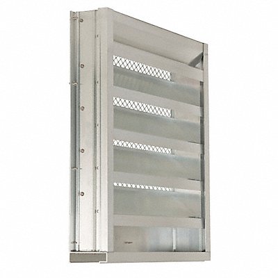 DAYTON 5NKJ3 Drainable Louver Fixed 23-1/2 H Alum