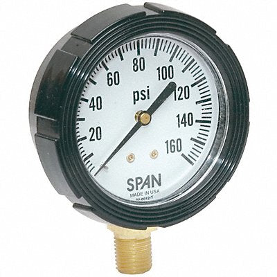 SPAN LFS210160GKEMX D7963 Pressure Gauge 0 to 160 psi 2-1/2In