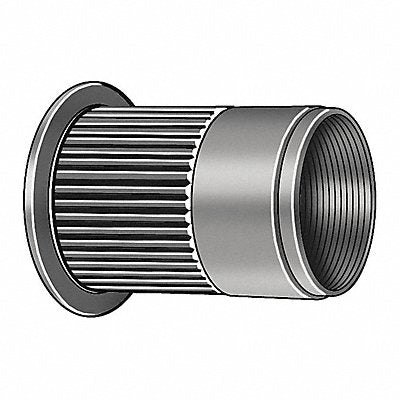GRAINGER M691350600260 Rivet Nut Knurled Flanged Zinc Plated Steel PK40