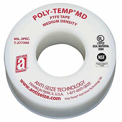 ANTI-SEIZE TECHNOLOGY 16025 Thread Sealant Tape 1/4 W White