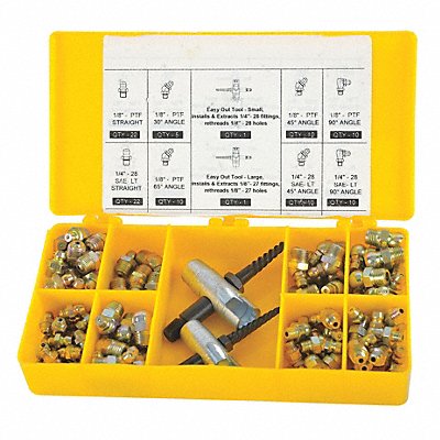 WESTWARD 5NUF2 Grease Fitting and Install Kit SAE