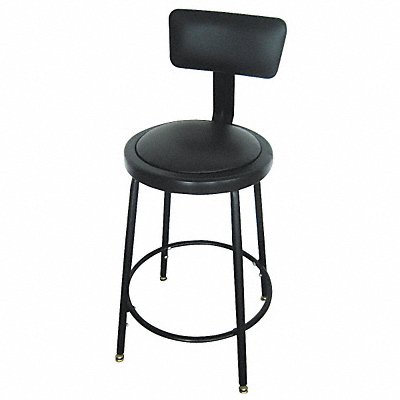 GRAINGER 5NWH4 Round Stool 4 Legs Black 36 H