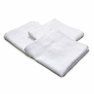 R  R TEXTILE X03100 Wash Cloth 12x12 In White PK12
