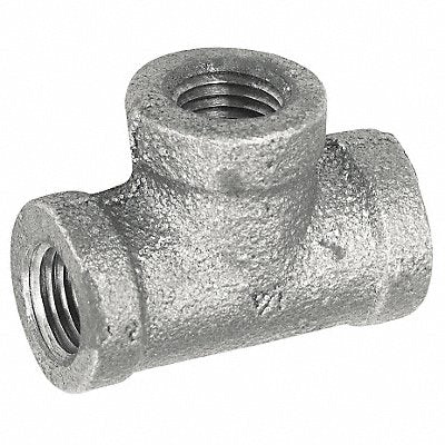 GRAINGER 5P843 Tee Malleable Iron 3/8 in Pipe Size NPT