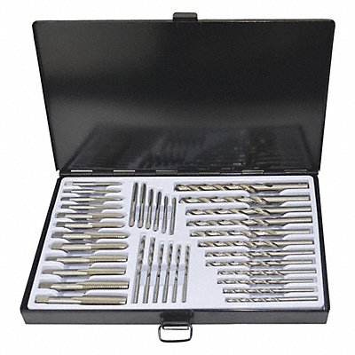 WESTWARD 5PXJ5 Hand Tap/Drill Bit Set 36 Pcs