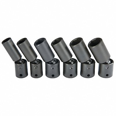 PROTO J72145 Impact Socket Set Steel Black Oxide 1/2- 15/16 in