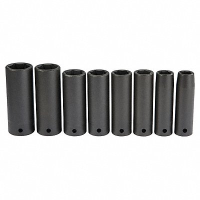 PROTO J72159 Impact Socket Set Steel Black Oxide 1/2- 15/16 in