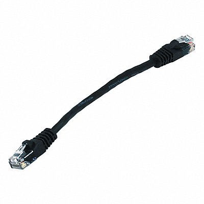 MONOPRICE 4974 Patch Cord Cat 5e Booted Black 0.5 ft.