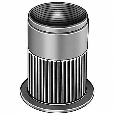 GRAINGER U693150250260 Rivet Nut Flanged Knurled Aluminium PK40