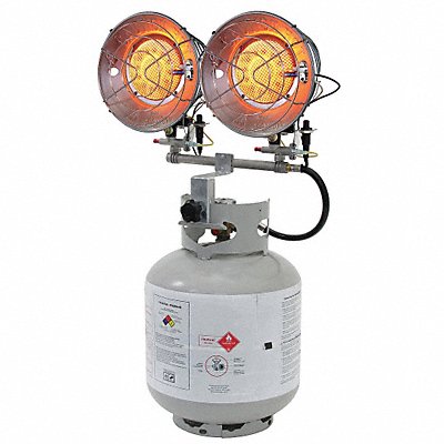 DAYTON 5RCC1 Tank Top Portable Gas Heater 30000BtuH