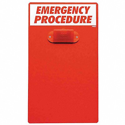 BRADY CB326E Emergency Procedure Clipboard