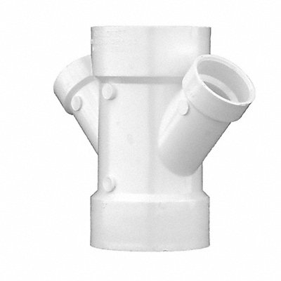 GRAINGER 5843 Double Wye 3 x 3 x 1 1/2 x 1 1/2 in PVC