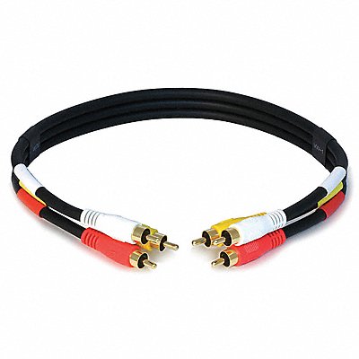MONOPRICE 6026 Triple RCA Dubbing Cable RG59U 1.5 ft.
