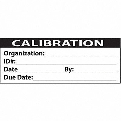 DURO ISOCalibrationRollofLabels Calibration Labels 1x2inch Adhesive