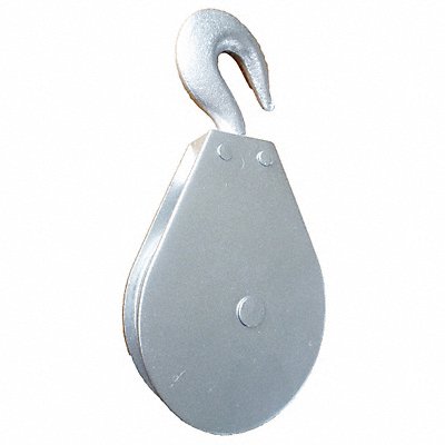 GRAINGER 5RRX0 Pulley Block Swivel Hook 1/4 Rope dia