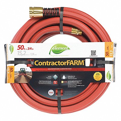 GRAINGER ELCF34050 Water Hose Reniforced Virgin PVC 3/4 ID