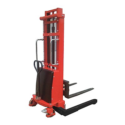 DAYTON SPN22118 Adjustable Base Straddle Hydraulic Stacker 2200 lb 118 Lift