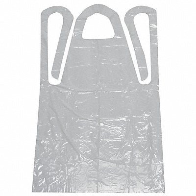 CONDOR 5T316 Bib Apron Uni White Polyethylene PK100