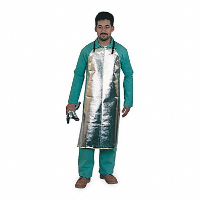 STEEL GRIP ARL12539 Bib Apron Aluminised PFR Rayon 39 in L