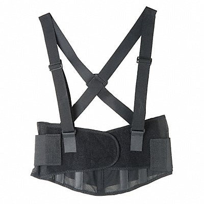 CONDOR 5T539 D0581 Back Support w/Stay Black Polyester S