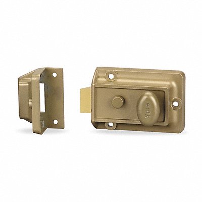 YALE 80 Rimlock Latchlock with Thumbturn Brass