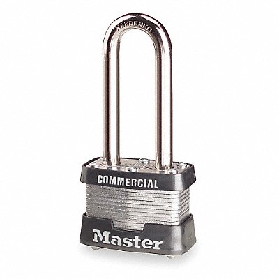 3T979 MASTER LOCK 3KALH Keyed Padlock 5/8 in Rectangle Silver