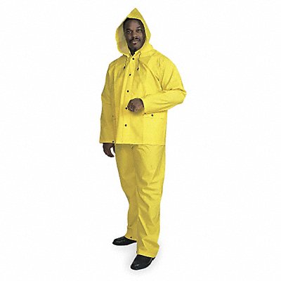 CONDOR 5T911 D2284 Rain Suit w/Jacket/Bib Unrated Yellow S