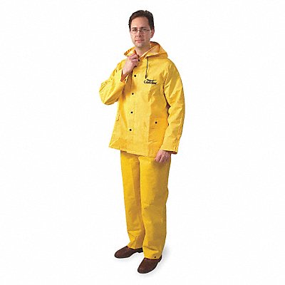 CONDOR 5T915 D2284 Rain Suit Jacket/Bib Unrated Yellow 2XL