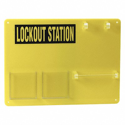 BRADY 50989 Lockout Board Unfilled Yellow