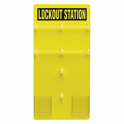 BRADY 50991 Lockout Board Unfilled 23-1/2 In H