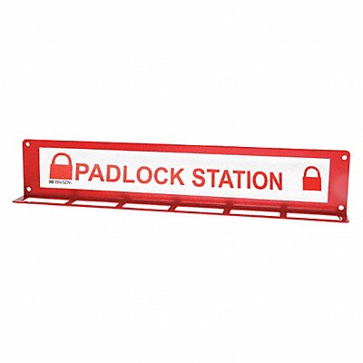 BRADY LR360E Padlock Station Unfilled 3 In H