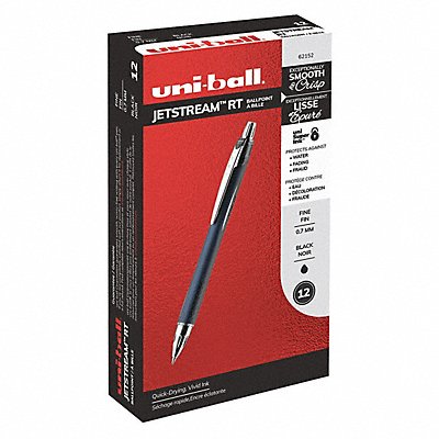 UNI-BALL 62152 Rollerball Pens Black PK12