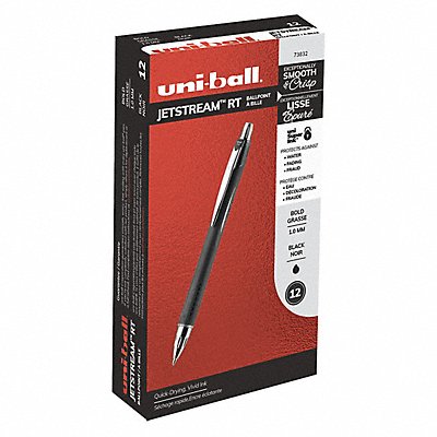 UNI-BALL 73832 Rollerball Pens Black PK12