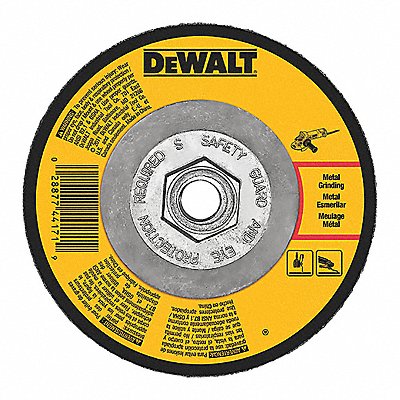 DEWALT DW4546 Depressed Grinding Wheel 5/8 -11CN ThreadHle