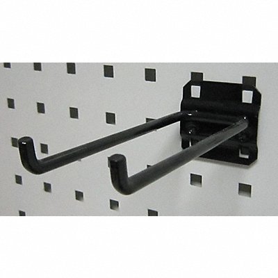 GRAINGER 5TPL3 G0541 Double Rod Pegboard Hook 6 1/4 in L PK5