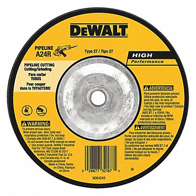 DEWALT DW8438 Cut Off Grinding Wheel 5/8 -11CN ThreadHle